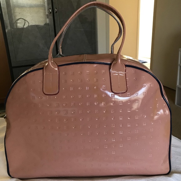 Arcadia Pink Genuine Patent Leather Duffle Bag - Picture 4 of 8